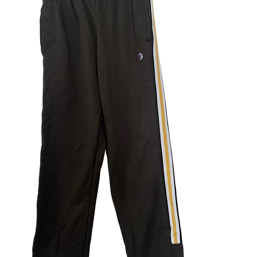 Champion Sweats-Gray with yellow and white stripes-Size S